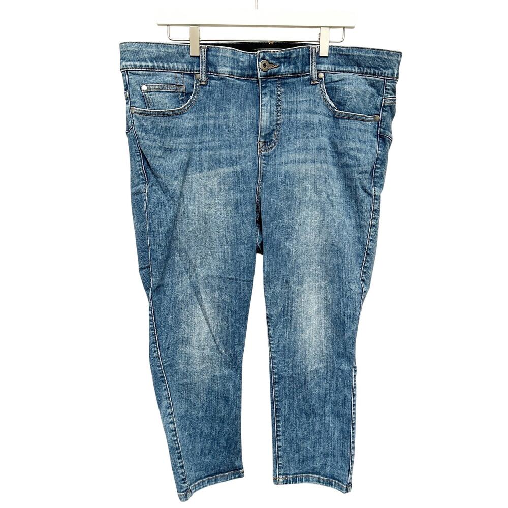 TORRID Crop Bombshell Skinny Jeans Womens Plus Size 20 Medium Wash Stretch